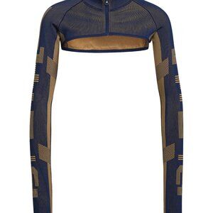Adidas x Karlie Kloss seamless Shrug Medium Blue Gold